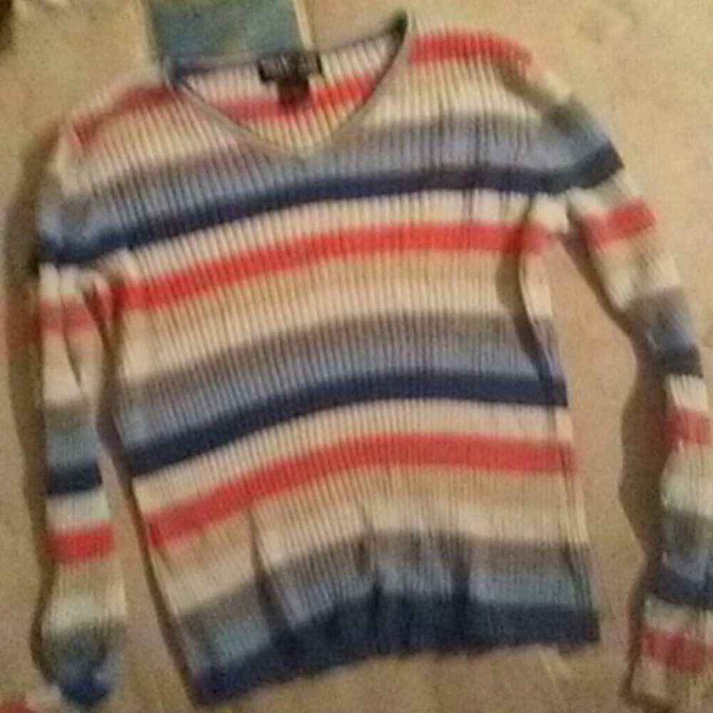 colorful v neck sweater